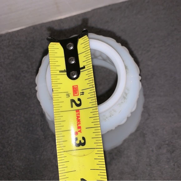 Neoclassical Satin/Bisque Finish White Glass Lamp Fluted Shades - 2 1/4" Fitter - Picture 3 of 5